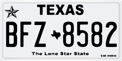 TX license plate BFZ8582