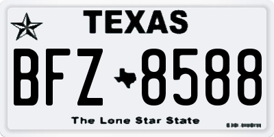 TX license plate BFZ8588