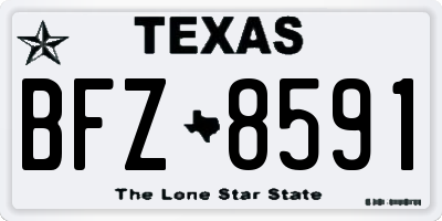 TX license plate BFZ8591