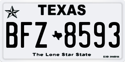 TX license plate BFZ8593