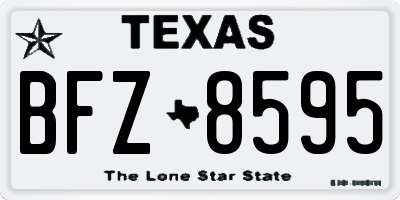 TX license plate BFZ8595