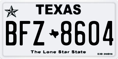 TX license plate BFZ8604