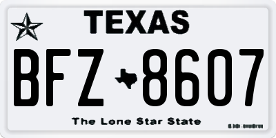 TX license plate BFZ8607
