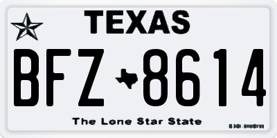 TX license plate BFZ8614