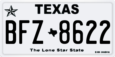 TX license plate BFZ8622