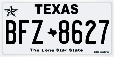 TX license plate BFZ8627