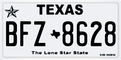 TX license plate BFZ8628