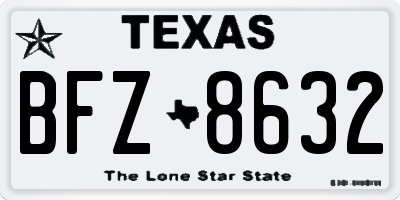 TX license plate BFZ8632