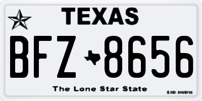 TX license plate BFZ8656