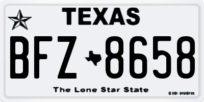 TX license plate BFZ8658