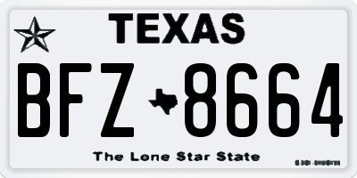 TX license plate BFZ8664