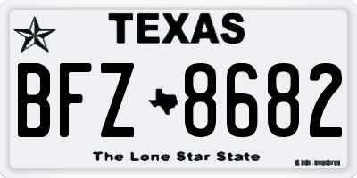 TX license plate BFZ8682