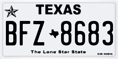 TX license plate BFZ8683