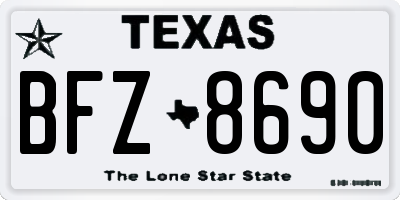 TX license plate BFZ8690
