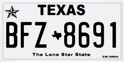 TX license plate BFZ8691