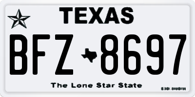 TX license plate BFZ8697