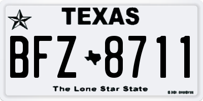 TX license plate BFZ8711
