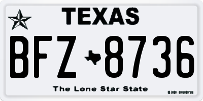 TX license plate BFZ8736