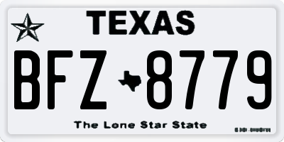 TX license plate BFZ8779