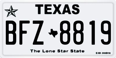 TX license plate BFZ8819