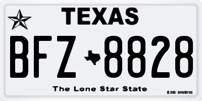 TX license plate BFZ8828