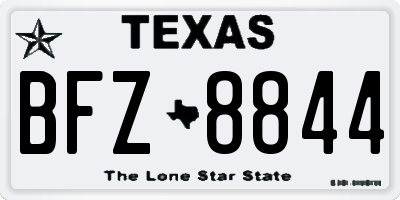 TX license plate BFZ8844