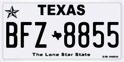 TX license plate BFZ8855