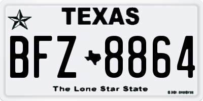 TX license plate BFZ8864
