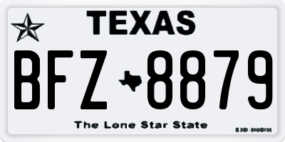 TX license plate BFZ8879