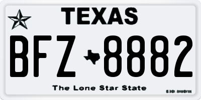 TX license plate BFZ8882