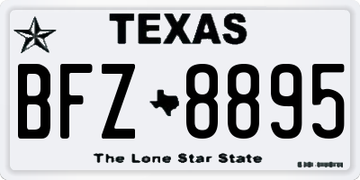 TX license plate BFZ8895