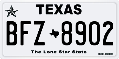 TX license plate BFZ8902
