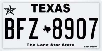 TX license plate BFZ8907