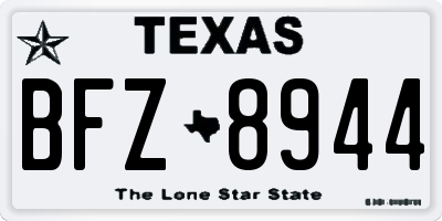 TX license plate BFZ8944