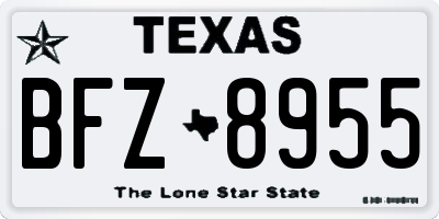 TX license plate BFZ8955
