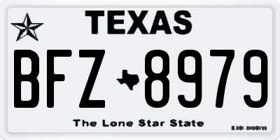 TX license plate BFZ8979