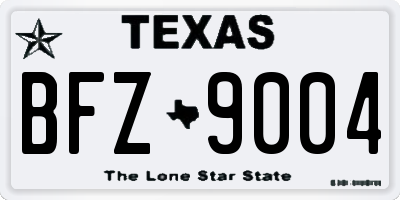 TX license plate BFZ9004