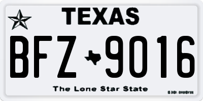 TX license plate BFZ9016