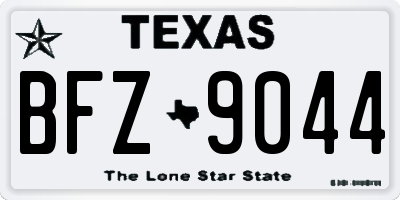 TX license plate BFZ9044
