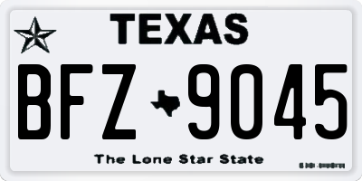 TX license plate BFZ9045