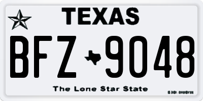 TX license plate BFZ9048