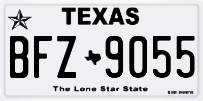 TX license plate BFZ9055