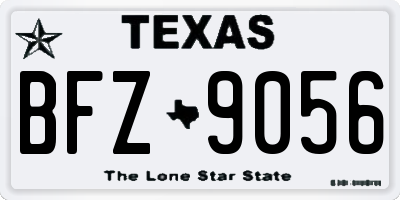 TX license plate BFZ9056