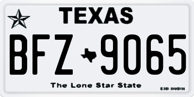 TX license plate BFZ9065