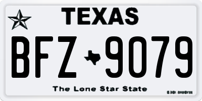 TX license plate BFZ9079