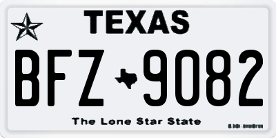 TX license plate BFZ9082