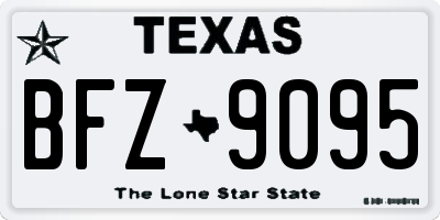 TX license plate BFZ9095