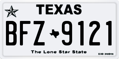 TX license plate BFZ9121