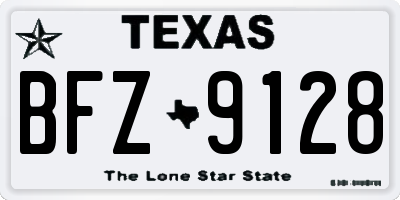 TX license plate BFZ9128
