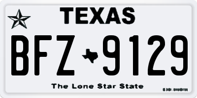 TX license plate BFZ9129